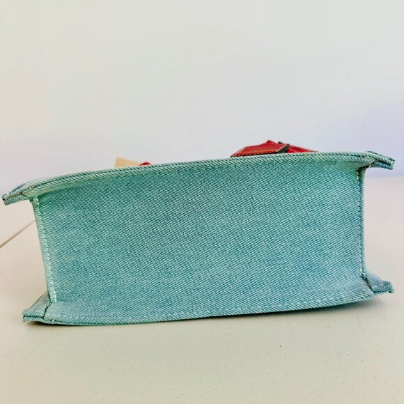 TRUE RELIGION BRAND JEANS DENIM STRIPE CROSSBODY SATCHEL BAG - Picture 8 of 12